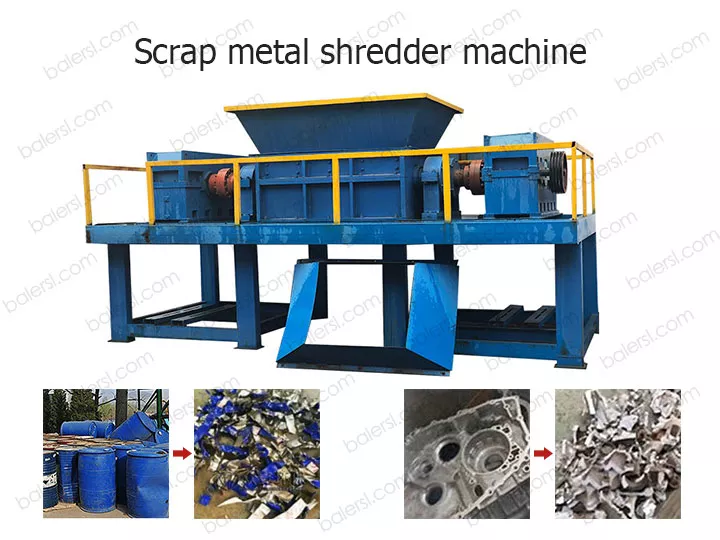 Scrap metal shredder machine