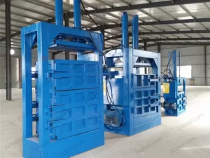 Vertical metal recycling baler