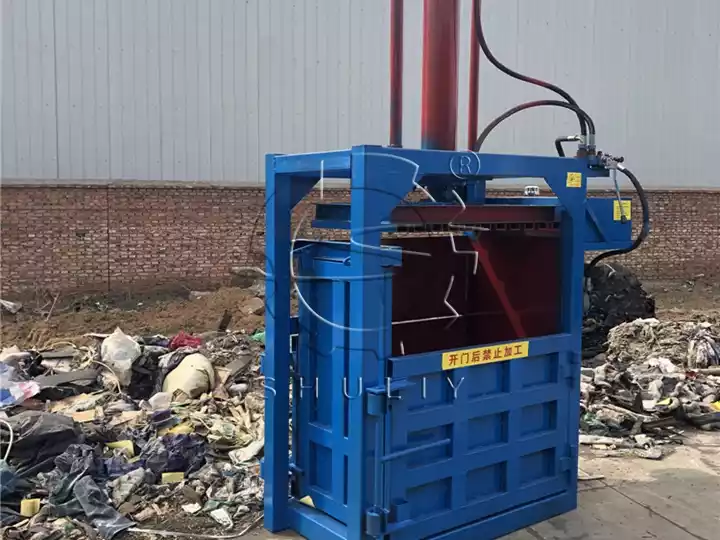 vertical tire baler machine