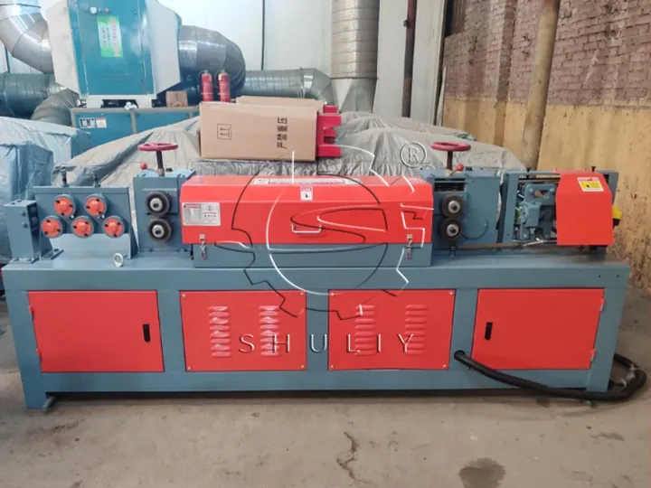 coiled rebar straightening and cutting machine